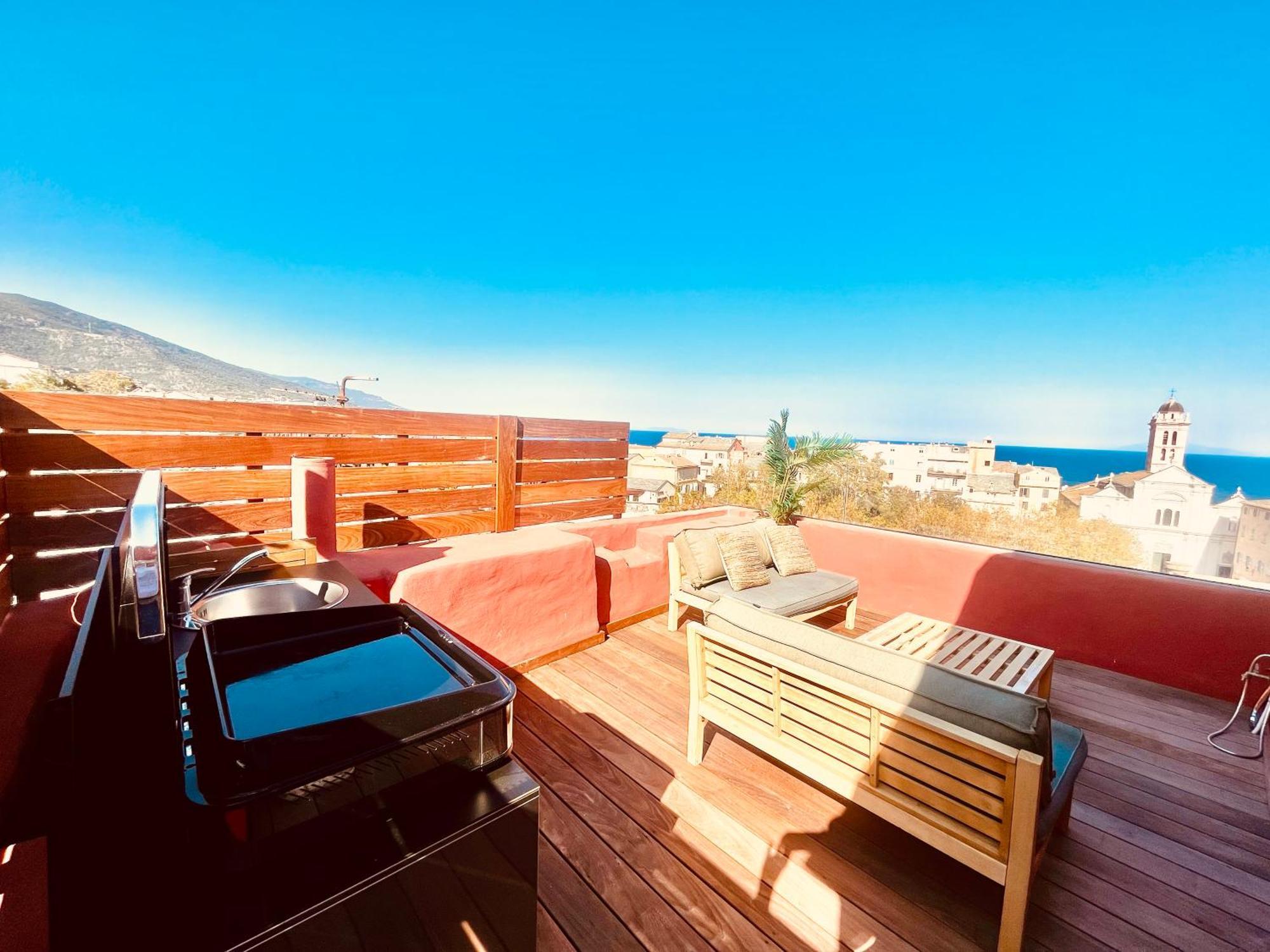 Pepites Bastiaises Piazza D'A Appartement Roof Top Vue Mer Bastiya Dış mekan fotoğraf